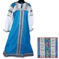Sarafan in blu , Cotton, Gr. S-M